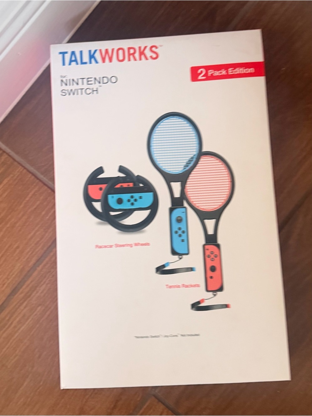 TalkWorks Nintendo Switch Tennis Racket & Racecar Steering Wheel Joy Con Holder